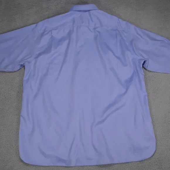 Jos A Bank Signature Button Shirt Men 17 - 33 Blue Button Up Long Sleeve - Picture 16 of 16